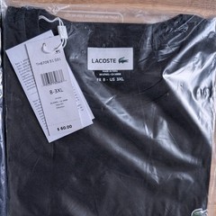 NWT Pack 2 Lacoste Pima Cotton crewneck T-Shirts, 1 Black, 1 Navy, Men’s XXXL