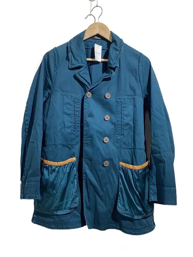UNDERCOVER Mixed Material Docking Dual Jacket 3 Cotton GRN G1301