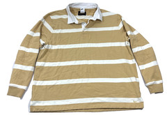 Nike Life Men’s 2XL Striped Heavyweight Rugby Shirt Long Sleeve Padded Elbow EUC