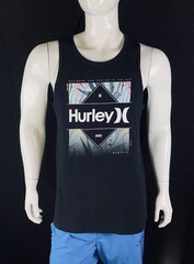 Hurley Black Front Graphic Tank Top, A- Grade, Men’s Size Large