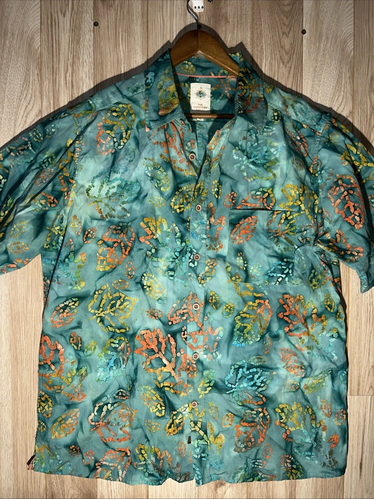 Territory Ahead Men’s Large Abstract Colorful Leaves Print