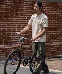 Bronson Men Worker’s T-Shirt Basic Short Sleeve Henley Shirts Cotton Casual Tops