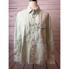 Simms Vented Shirt Fishing size Medium Mens Button Front Hiking Long Sleeve