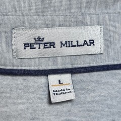 Peter Millar Crown Sport Polo Shirt Mens Large DriRelease Natural Touch Heather