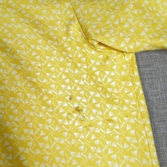 William Murray Polo Shirt Mens XL Yellow Geometric Golf Stretch Short Sleeve