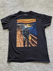 Halloween Movie T-Shirt sz Med. Michael Myers Edvard Munch The Scream Painting