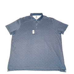 Johnnie O NWT Mens XXL Polo Shirt Pin Up Lake Blue Drinks JMPO101770