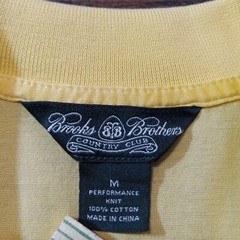 Brooks Brothers Performance Stretch Knit Golf Polo Shirt Men’s Medium Yellow