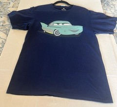 Disney Pixar Cars Flo T Shirt Men’s Medium Navy Blue Graphic Tee Port Company