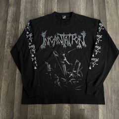 Vtg Incantation Shirt Longsleeve Gorguts Cannibal Corpse Morbid Angel 22.5 X 28