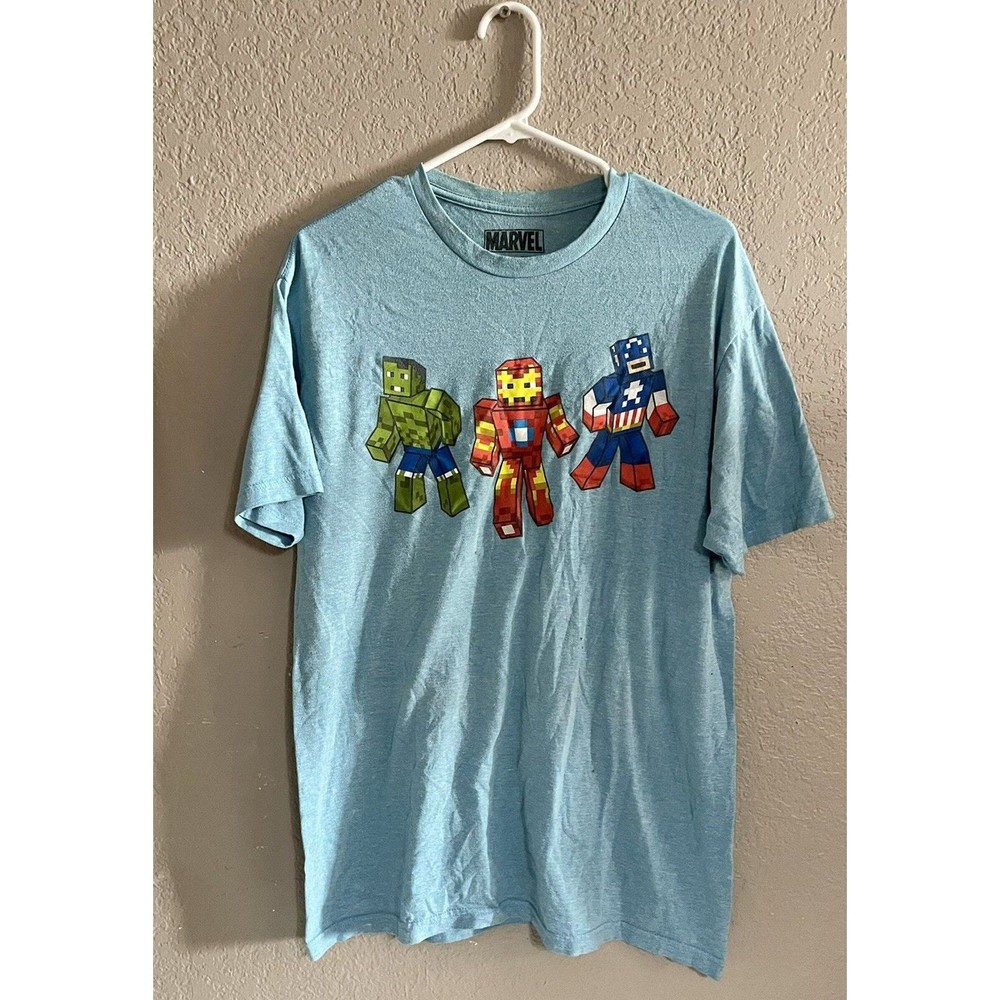Marvel Comics 8 Bit Character Logo TEE T SHIRT Large L