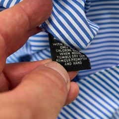 Gitman Bros Blue White Stripe Button Down Dress Shirt 16 36 Cotton 80’s 2 Ply