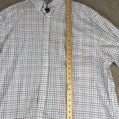 Roundtree & Yorke 3XB Plaid Button Down Long Sleeve Dress Shirt Men