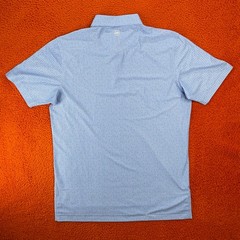 PETER MILLAR Mens MEDIUM Casa Nova Performance Polo Shirt Jersey Golf Blue Sea