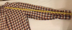 King Ranch Men Button Brown Shirt Check Plaid Check Tag XL – Measures Like Large