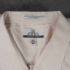 ENRO Micro Pima Cotton Polyester Big & Tall Men’s Dress Shirt Cream 22 34 35