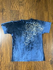 Archaic Shirt Large Blue Affliction Gothic Graphic Y2K Tapout USA Grunge