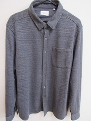 7 Diamons Generation Knit Houndstooth Long Sleeve Button-Up Shirt XL