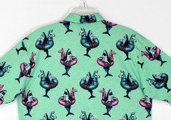 Lofty Golf Polo Mens Medium Llama Shark Hawaiian Performance Stretch Shirt