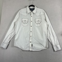 Wrangler Retro Premium Western Shirt Men’s Size Large Pearl Snap Collared