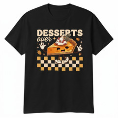 FALL Season Pumpkin Plaid Autumn Vibes Thanksgiving T-shirt For Men Women
