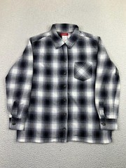 Esprit Shirt Mens Medium Black Plaid Flannel Long Sleeve Button Up Casual