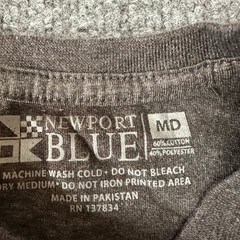 Newport Blue T-Shirt Mens Size MD Gray Ford Hot Rod Graphic Cotton Blend Casual