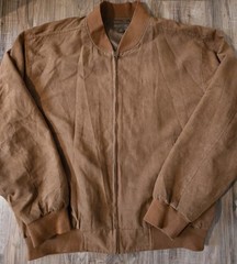 Sette Ponti Bomber Jacket Men’s Brown Genuine Suede Size XL (Y6)