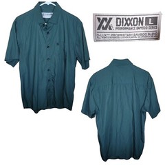Dixxon Flannel Performance Bamboo Series D-Lux Mens L Green Button Down Shirt