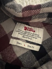 Fjällräven Skog Flannel Shirt Men L Slim Fit
