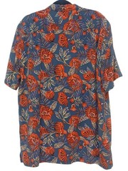 Caribbean – Navy Blue Shirt With Multi Colored Tropical Floral Print, Big XL,…