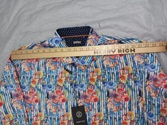 Bespoke Moda NWT Men’s Button Down Long Sleeve Abstract Floral Print 3XL