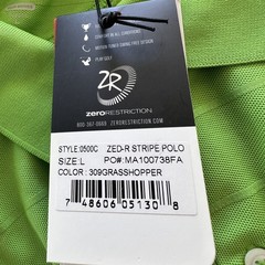 Zero Restriction Tour Series Performance Polo Mens Size Large Green SS New