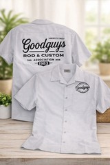 Goodguys Rod & Custom Mens Work Shirt Button Up Bowling Shirt, mechanic, Size 3X