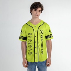 Personalized Electrical Worker Baseball Jersey Shirts, Electrician Shirts Gift F