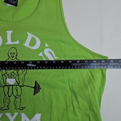 VTG 90s Y2K Official Gold’s Gym Lime Green XL Tank Top Muscle Shirt Bodybuilding