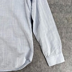 Theory Irving Blue White Multi Button Up Shirt Brand S Long Sleeve