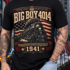 Big Boy 4014 Steam Engine Shirt, Vintage Locomotive Unisex T-Shirt, Gift People