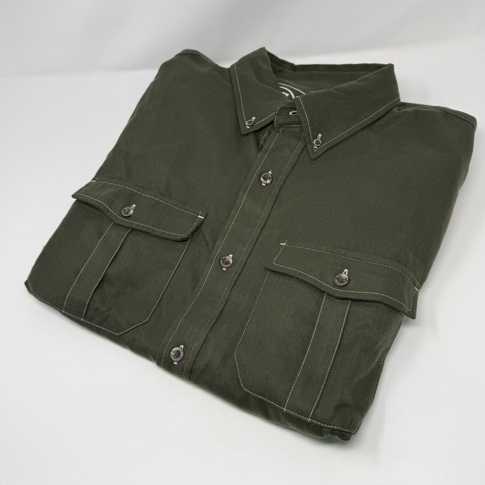 GameGuard Solid Hunter Green Explorer Mens Long Sleeve Shirt 1073 XL