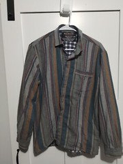 Rustic Outfitters Western Shirt Men’s Blue And White Plaid Flannel Lining XXL