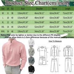 Men Button High Neck Stand Collar Solid Blouse Long Sleeve Top Cotton Shirt