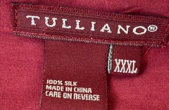 Tulliano Men’s XXXL 100% Silk Camp Shirt Wine Red Button Front Retro Lounge NWT