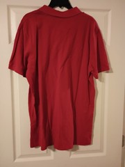 AriZona Jean Co. Men’s Red Solid Knit Polo Shirt XXL Short Sleeve Cotton