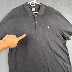 Brooks Brothers Mens XL Original Fit Performance Polo Gray Supima Cotton Shirt