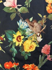 Fashion Nova Mens Polo Shirt 2XL Aloha Hawaiian Tropical Floral Birds Stretch