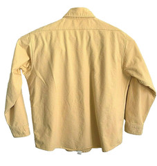 Men 1X-2X Chambray Flannel Button Down L/S Shirt Yellow Ochre Duck Hunting