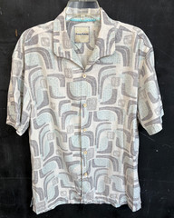 Tommy Bahama Hawaiian Shirt Mens Large Mid Cent Modern Print Silk Machine Wash