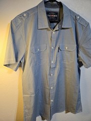 Ecko Unltd Authentic Classic Polo Button Up Shirt Men’s Size XL Grey Modern City