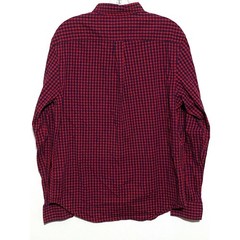 Old Navy Red Blue Gingham Check Button Everyday Shirt LS Slim Fit Mens M Preppy
