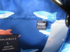 Con.Struct Quick Dry Performance Polo Shirt Men Large Short Sleeve Golf Sharks